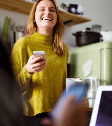 Woman with phone