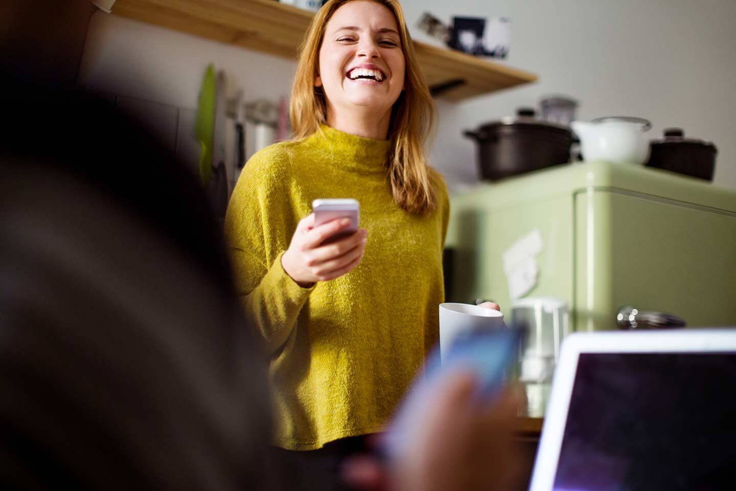 Woman with phone