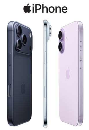 3 iPhones: iPhone 17 Pro, iPhone Air, and iPhone 17